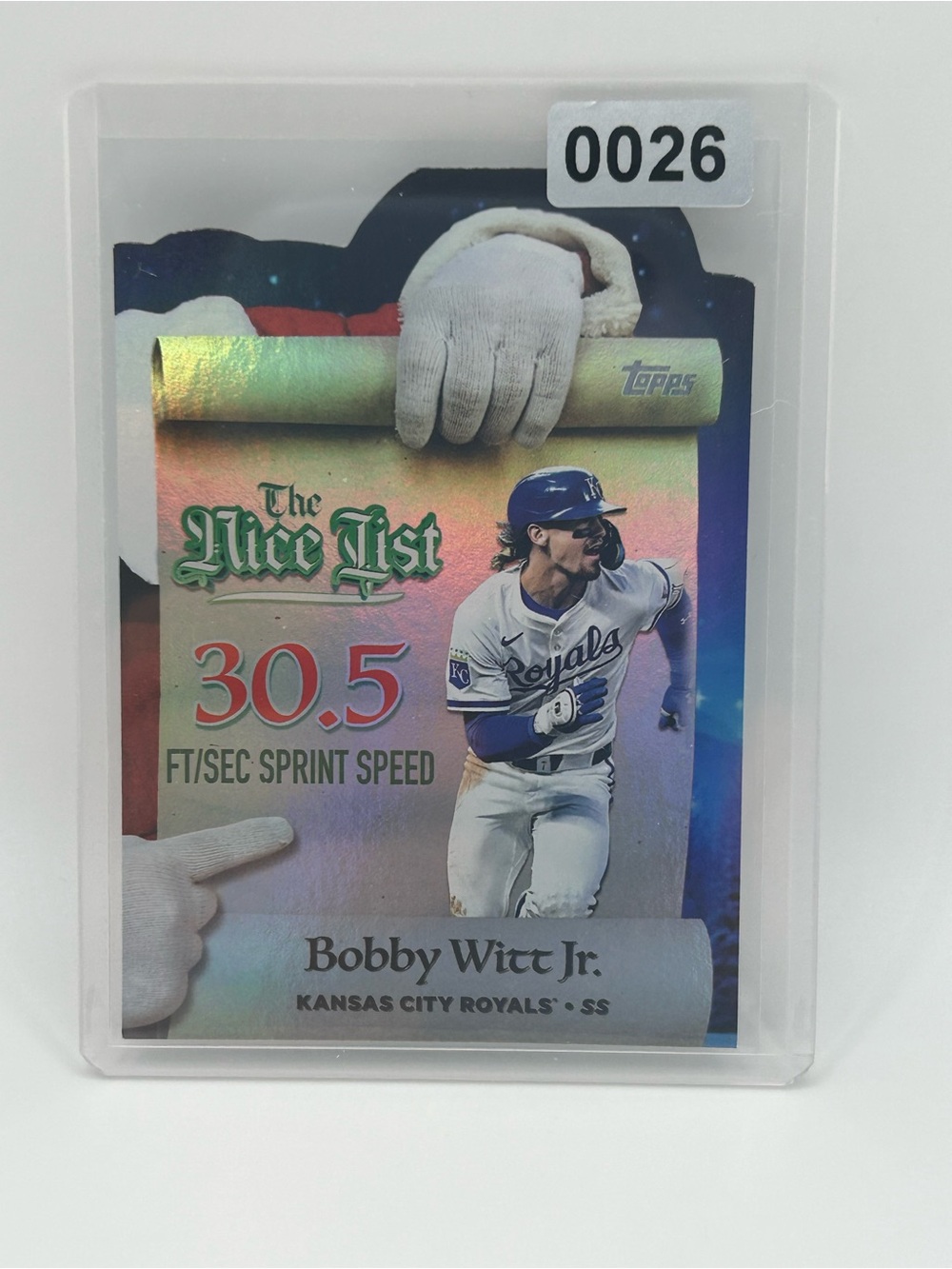 Topps Bobby Witt Jr. The Nice List Holiday Baseball Card ⚾️ Kansas City Royals